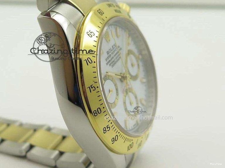 MiroTime 0427 ModernLook Daytona 116523 SS YG White Dial On SS YG Bracelet A7750 JF 4028